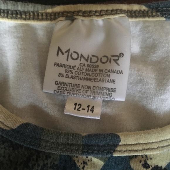 MONDOR shirt, Fatigue Print, Girls SZ 12-14 - Picture 2 of 3